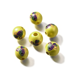 Human Печатное натуральное дерево, жемчужные, карнавальная серия, клоун, 15.5x14.5 мм, отверстие : 4.5 мм