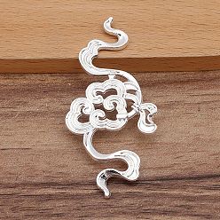 Серебро Сплав кабошонов, облако, серебряные, 52x27 мм