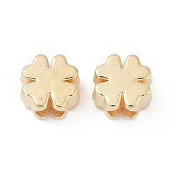 Золотой Ccb пластиковые европейские бусины, бусины с большим отверстием, клевер, золотые, 10x9.5x7.5 мм, отверстие : 4.5x4.5 мм