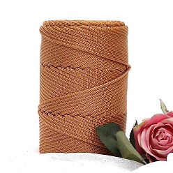 Шоколадный Пряжа из ткани чинлон, для ручного вязания толстой нити, пряжа для вязания крючком, цвет шоколада, 4~5 мм