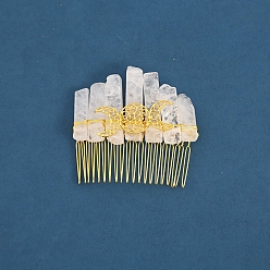 Хрусталь Обручи для волос из натуральных камней, аксессуары для волос для женщин и девочек, луна, 80x80x20 мм