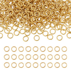 Echt 18 k vergoldet 20g Messing offene Biegeringe, Armband Halskette Verbindungsring, DIY Schmuckzubehör, echt 18 k vergoldet, 20 Messgerät, 5x0.8 mm, Innendurchmesser: 3.1 mm, 350 Stück / 20 g