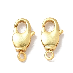 Real 18K Gold Plated Brass Swivel Lobster Claw Clasps, Swivel Snap Hook, Long-Lasting Plated, Lead Free & Cadmium Free, Matte, Real 18K Gold Plated, 14x5.5x3mm, Hole: 1.8mm