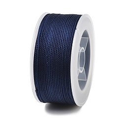 Prussian Blue Round Nylon Braided Cord, for Jewelry Beading Making, Prussian Blue, 1.2mm, about 38.28 Yards(35m)/Roll