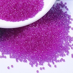 (DB1310) Окрашенный Прозрачный Фуксиновый Бусины miyuki delica, цилиндр, японский бисер, 11/0, прозрачные цвета радуги, (db 1310) окрашенная прозрачная фуксия, 1.3x1.6 мм, отверстие : 0.8 мм, Около 100000 шт / 500 г