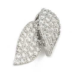 Платина Лист латунный микропейв циркониевый усилитель укорочитель залог, подвеска навесная навесная, с петлей, платина, 29.5x16.5x8.5 мм, отверстие : 4x2.5 мм