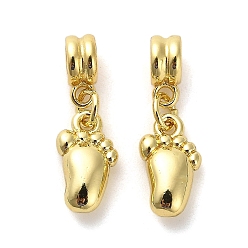 Настоящее золото 18K След стойка покрытие латунные подвески, долговечный, без свинца и без кадмия, реальный 18 k позолоченный, 25 мм, отверстие : 3.5 мм