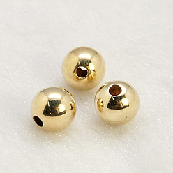 Real Gold Filled Yellow Gold Filled Beads, 1/20 14K Gold Filled, Cadmium Free & Nickel Free & Lead Free, Round, 8mm, Hole: 2mm
