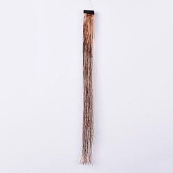 Kamel Mode Damen Haarklammern, mit Pet & Braid Nylon Metallic Cord Haar Perücken, Kamel, 500x35 mm