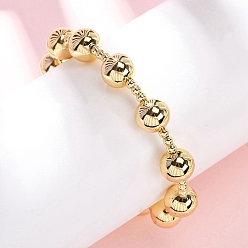 Золотой Латунные круглые бусины слайдер браслеты для женщин, золотые, 1-5/8 дюйм (4.2 см) ~ 2-7/8 дюйм (7.2 см)