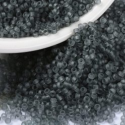 (RR152F) Matte Transparent Gray Miyuki runde Rocailles Perlen, japanische Rocailles, 15/0, (rr 152 f) mattes transparentes Grau, 1.5 mm, Bohrung: 0.7 mm, ca. 27777 Stk. / 50 g