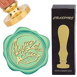 Лист Латунные восковые печати с деревянной ручкой, для diy scrapbooking, лист, 25 мм