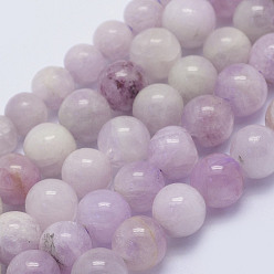 Kunzite Natural Kunzite Beads Strands, Spodumene Beads, Round, Grade A-, 6~6.5mm, Hole: 1mm, about 64pcs/strand, 15.5 inch(39.5cm)