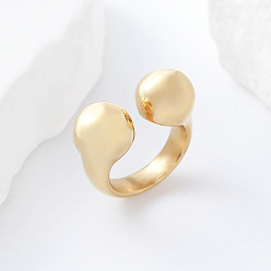 Золотой 304 открытые кольца манжеты из нержавеющей стали, золотые, размер США 8 (18.1 мм)