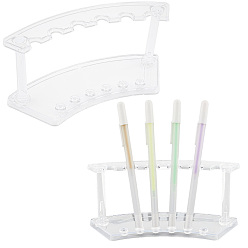 Прозрачный 6 пластиковый держатель для ручки с отверстием, прозрачные, 180x64x75 мм