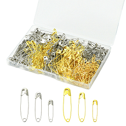 Платиновый & Золотой 300шт 6 стили железные английские булавки, платиной и золотом, 20~38x5~8x2 мм