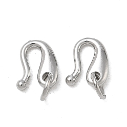 Stainless Steel Color 304 Stainless Steel S-Hook Clasps, with Jump Ring, Stainless Steel Color, 7.5x6x1.5mm, Hole: 3mm