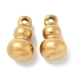 Настоящее золото 18K Ионное покрытие (ip) 304 подвески из нержавеющей стали, тыквенное очарование, реальный 18 k позолоченный, 15.5x9x9 мм, отверстие : 1.6 мм