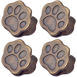 Paw Print 4 шт. зажимы из цинкового сплава, для бумажного документа, школьные офисные принадлежности, отпечаток лапы, 28x29.5x21 мм