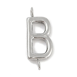 Letter B 304 подвески-соединители из нержавеющей стали, цвет нержавеющей стали, В письме, 12x4.5x2 мм, отверстие : 1.2 мм