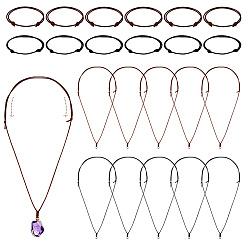 (52) Непрозрачная лаванда 24 шт. 4 стили регулируемые вощеные полиэфирные шнуры для браслетов и ожерелий наборы фурнитуры, разноцветные, внутренний диаметр: 2-1/4 дюйм (5.55 см), 6 шт / стиль