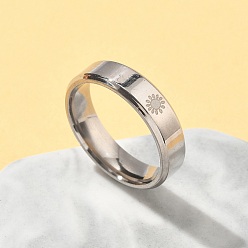 Нержавеющая Сталь Цвет 201 из нержавеющей стали кольца палец для мужчин, солнце, цвет нержавеющей стали, 6 мм, внутренний диаметр: 20 мм