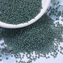 (RR4506) Transparent Sea Foam Picasso MIYUKI Round Rocailles Beads, Japanese Seed Beads, 11/0, (RR4506) Transparent Sea Foam Picasso, 2x1.3mm, Hole: 0.8mm, about 50000pcs/pound