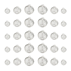 Платина Набор подвесок из железной проволоки, полировальной тканью из смешанного серебра, платина, 30 шт / пакет