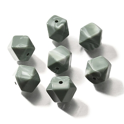 Кадет Синий Акриловые бусины, бусы из искусственного камня, многоугольник, граненые, кадетский синий, 10x10x10 мм, отверстие : 1.5 мм, Около 570 шт / 500 г