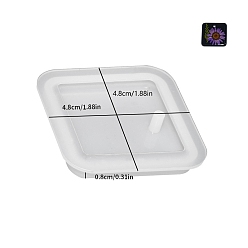 Квадрат Кулоны своими руками силиконовые формы, формы для литья смолы, для уф-смолы, изготовление ювелирных изделий из эпоксидной смолы, квадратный, 48x48x8 мм