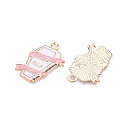 Другие Подвески из сплава с эмалью на тему Хэллоуина, золотой свет, гроб, 24x19.5x1 мм, отверстие : 2 мм