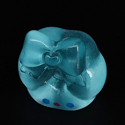 Donut Рождественская тема Волшебный мир светящееся украшение из смолы, светящийся в темноте орнамент, украшение рабочего стола, пончик, 22.5x22x14 мм