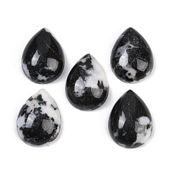 Джаспер Зебра Кабошоны из яшмы натуральной зебры, слеза, 20~20.5x15~15.5x6.5~7 мм