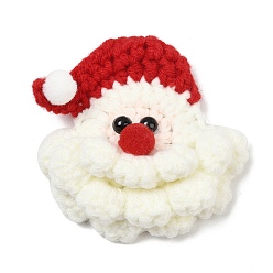 Santa Claus Рождественская пряжа и пластиковая брошь, изысканная булавка на лацкан из платинового железа для женщин, Дед Мороз, 66x66 мм