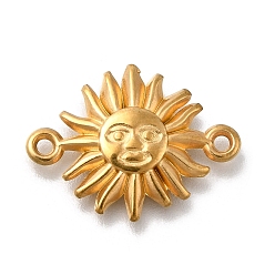 Настоящее золото 18K 304 подвески из нержавеющей стали, солнечные ссылки, ионное покрытие (ip), реальный 18 k позолоченный, 21.5x16.5x2.5 мм, отверстие : 1.5 мм