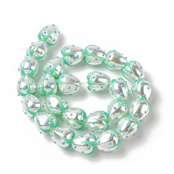 Темно-Голубой Запекаемые стеклянные бусины, окрашенные в массе, клубника, с эмалью, глубокое синее небо, 13x12 мм, отверстие : 1.6 мм