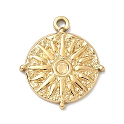 Золотой 304 Настройки кабошон из нержавеющей стали кулон, ионное покрытие (ip), плоско-круглые, золотые, 22.5x19.5x2.5 мм, отверстие : 1.8 мм