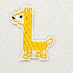 Letter L Computerized Embroidery Cloth Iron on/Sew on Patches, Costume Accessories, Appliques, Letter, Gold, Letter.L, 50x41mm