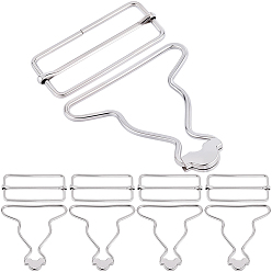 Платина 10 комплекты железной пряжки-тыквы и пряжки-линии, платина, 50.5~51.5x55x2 мм, внутренний диаметр: 51x43 мм