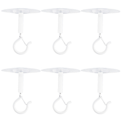 Белый 3 Комплект из двух потолочных крючков из ПВХ и железа, настенная вешалка-крючок, белые, 64.5x29x8 мм