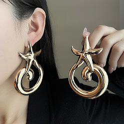 Морская звезда Серьги железа, золотые, морская звезда, 87.6x54.7 мм