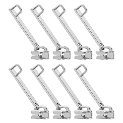 Platino 8piezas de tiradores de cremallera de aleación, accesorios de reemplazo de cremallera, para maleta, bolsa, Platino, 63 mm