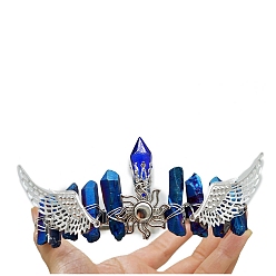 Другие Кварцы Натуральные гальванические кварцевые резинки для волос, крылья с солнечными коронами-резинками для волос для женщин и девочек, 350x150 мм