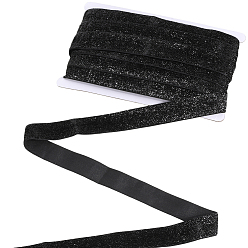 Черный 25 лента из полиэстера в ярдах, цветная луковая бархатная лента, чёрные, 1 дюйм (25 мм)