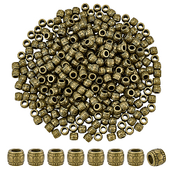 Античная Бронза 350 бусины из сплава в тибетском стиле, колонка, античная бронза, 7x6 мм, отверстие : 3.5 мм