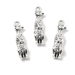 Other Animal Тибетский стиль сплава подвески животные, античное серебро, сурикат, 26x7.5x4.5 мм, отверстие : 2 мм
