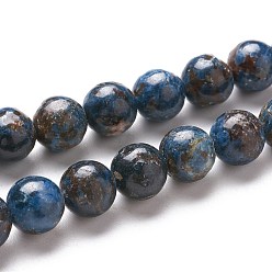 Grade A Natural Pegmatite Beads Strands, Round, Grade A, 8mm, Hole: 1mm, about 47pcs/strand, 15.43 inch(39.2cm)