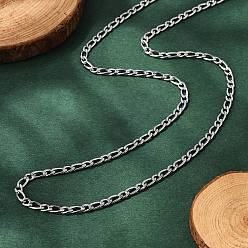 Нержавеющая Сталь Цвет Не тускнеет 304 ожерелья из нержавеющей стали Figaro chain, с карабин-лобстерами , цвет нержавеющей стали, 23.66 дюйм (60.1 см), 2.5 мм