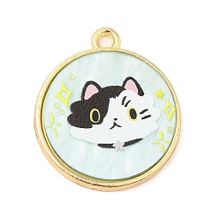 Cat Shape Подвески из сплава , с акриловой, без кадмия, без никеля и без свинца, плоско-круглые, форма кошки, 23x20x2 мм, отверстие : 1.8 мм