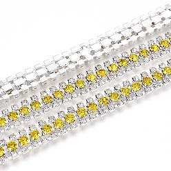 Золотистый Железо горный хрусталь чашка цепи, с катушкой, серебряные, золотые, 8.5x3 мм, около 14.99 футов (4.57 м) / рулон